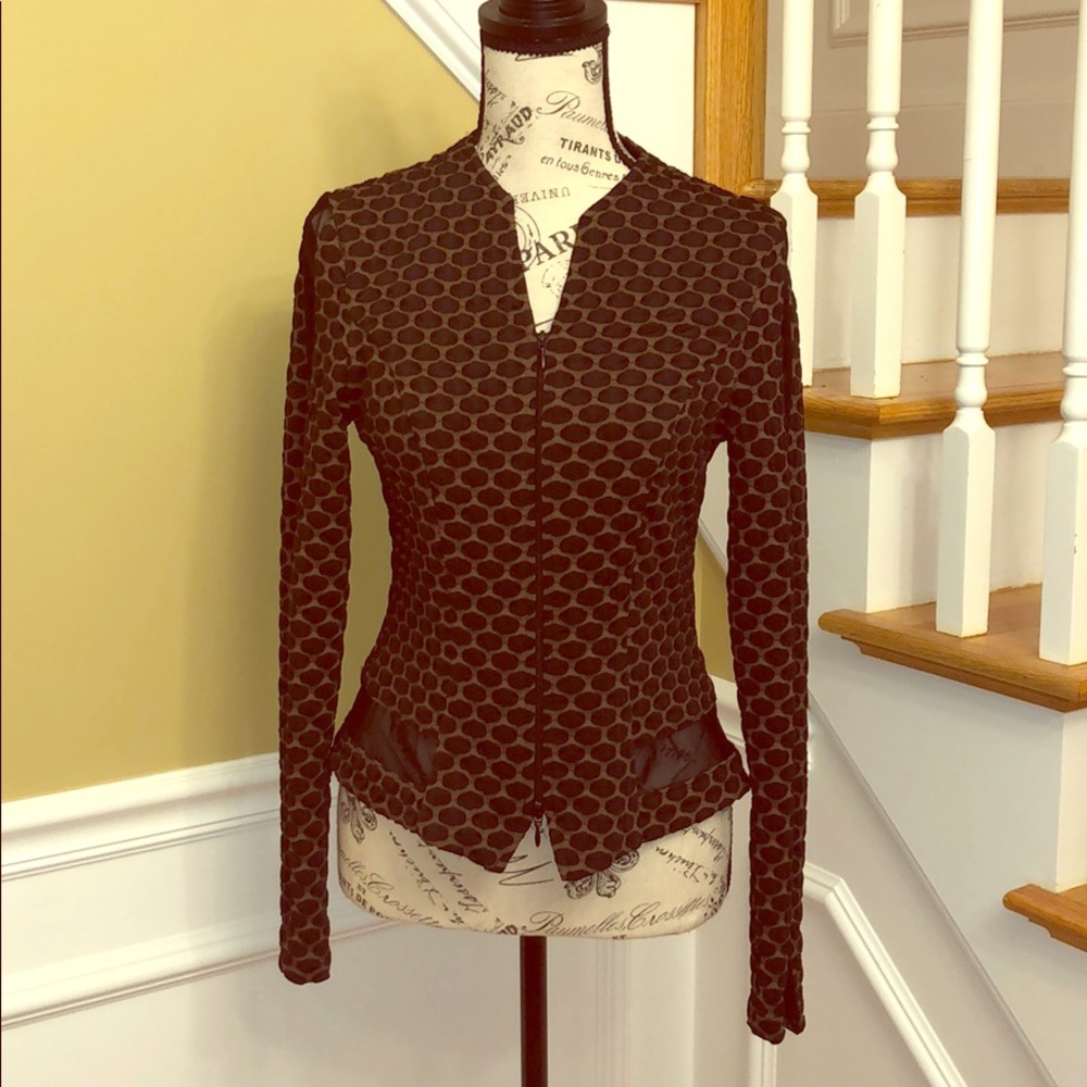 BROWN & BLACK light weight fitted jacket size. 6